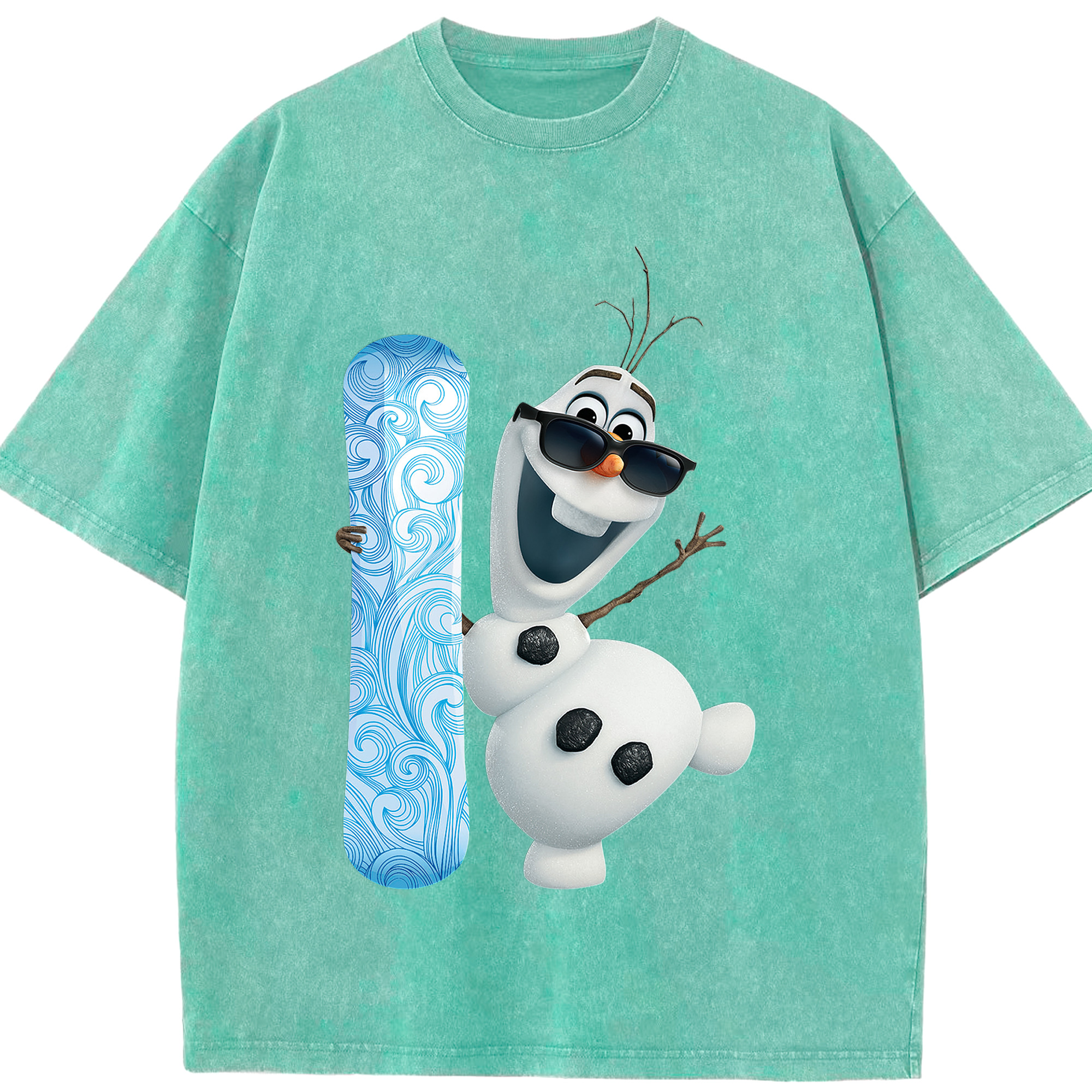 （画像用） アナと雪の女王 アンナ エルサ Frozen Anna Elsa 綿100% ヴィンテージ風 半袖Tシャツ（フロントプリント）